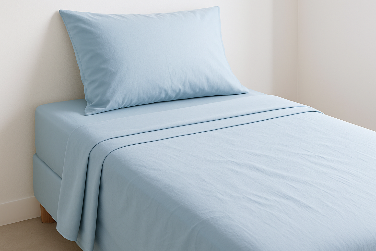 light blue single bed sheet set