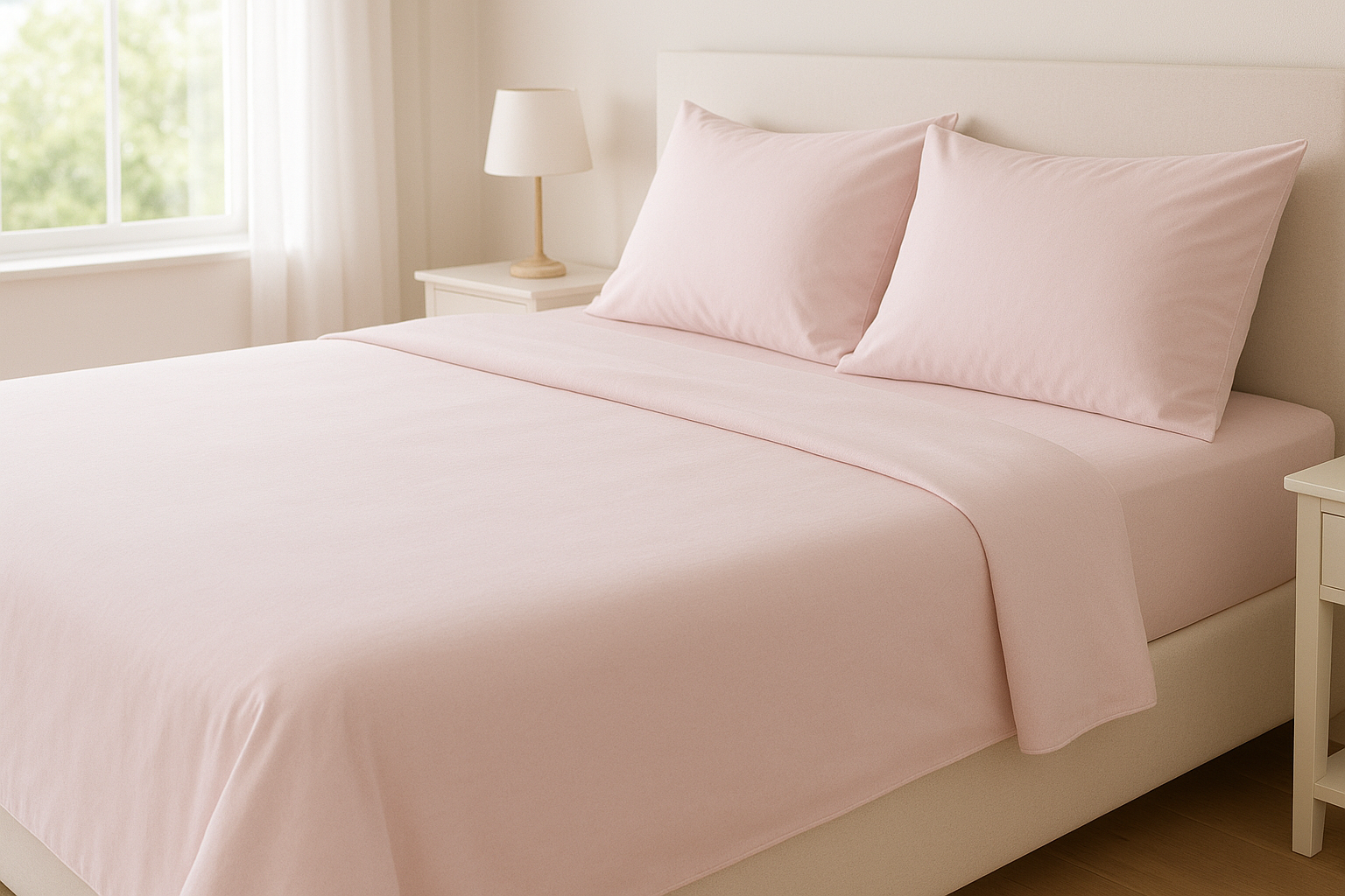 light pink king size bed sheets