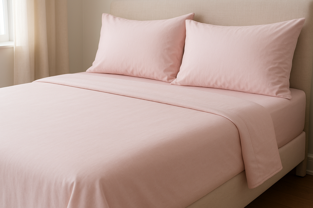 light pink queen bed sheets