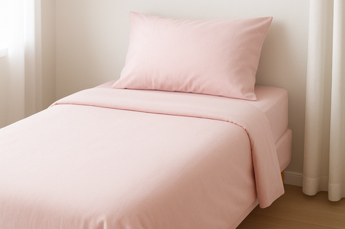light pink single size bed sheets